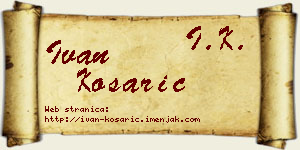 Ivan Košarić vizit kartica